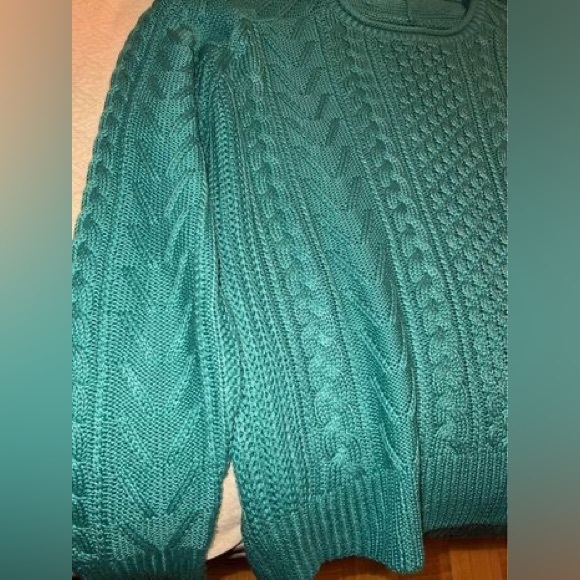 Crewneck turquoise sweater - Picture 3 of 4